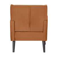 Bianca Set of 2 Accent Sofa Arm Chair Fabric Uplholstered Lounge - Orange