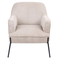 Leah Fabric Armchair Occasional Accent Arm Chair Silver