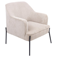 Leah Fabric Armchair Occasional Accent Arm Chair Silver