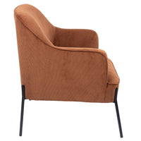 Leah Fabric Armchair Occasional Accent Arm Chair Brown