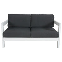 Outie 2 Seater Outdoor Sofa Lounge Aluminium Frame White