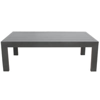 Outie 133cm Outdoor Coffee Table Aluminum Frame Charcoal