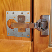 1 Pcs Kitchen Cupboard Door Cabinet Hinges Repair Plate Brackets Kit Fixing Screws