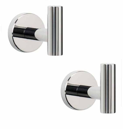 2 Pcs Wall Mount Bathroom Towel Hooks Holder Cloth Hanger Hook Kitchen Door Hanger Poliched Chrome