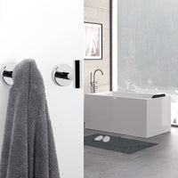2 Pcs Wall Mount Bathroom Towel Hooks Holder Cloth Hanger Hook Kitchen Door Hanger Poliched Chrome