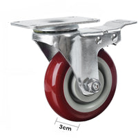 4 inch Heavy Duty Casters Lockable Caster Wheel Swivel Casters Castor with Brakes for Furniture and Workbench Cart