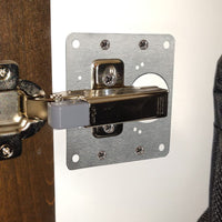 4 Pcs Kitchen Cupboard Door Cabinet Hinges Repair Plate Brackets Kit Fixing Screws