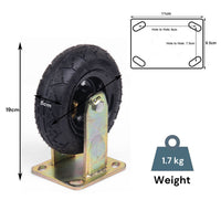 4x 6 Inch Castor Caster 2x swivel 2x fixed Pneumatic Tyres Wheels  Trolley Cart Wheelbarrow