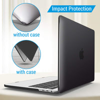 MacBook Pro 13 Inch Case 2016-2023 M1 M2 A2338 A2289 A2251 A2159 Hard Shell Case Keyboard Cover Black
