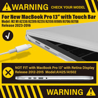 Purple MacBook Pro 13 Inch Case 2016-2023 M1 M2 A2338 A2289 A2251 A2159 Hard Shell Case Keyboard Cover