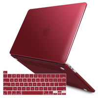 Wine Red MacBook Pro 13 Inch Case 2016-2023 M1 M2 A2338 A2289 A2251 A2159 Hard Shell Case Keyboard Cover