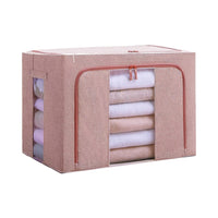 100L Cloth Storage Box Closet Organizer Storage Bags Clothes Storage Bags Wardrobe Organizer Idea PINK