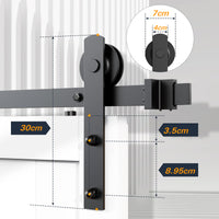 1.5m Heavy Duty Sliding Barn Single Door Hardware Kit Damper Track Rail Roller System