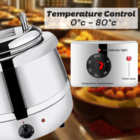13L Restaurant Electric Buffet Food Warmer Commercial Food Warmers Soup Warmer Silver