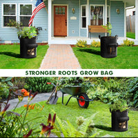 5-Pack 10 Gallons Plant Grow Bag Potato Container Pots with Handles Garden Planter Black