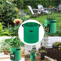 5-Pack 5 Gallons Plant Grow Bag Potato Container Pots with Handles Garden Planter