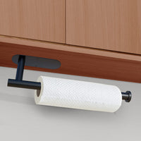 Kitchen Paper Holder Under Cabinet Wall Mount Adhesive Paper Towel Holder  Black