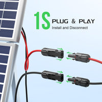 1 Pair Solar Connector Y Branch Parallel Adapter Cable Solar Panel Connectors Wire Plug Solar Panel