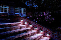 Solar Step Light   Warm White with Silver Case