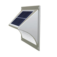 Solar Step Light   Warm White with Silver Case