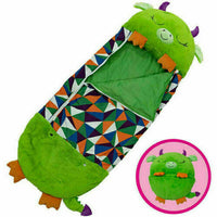 Kids Sleeping Bag Happy Children Toy Plush Green Dragon Large
