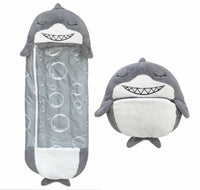 Kids Sleeping Bag Happy Children Toy Plush Grey Shark Large