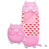 Kids Sleeping Bag Happy Children Toy Plush Pink Cat Large