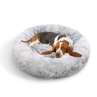 Pawfriends Dog Cat Pet Calming Bed Warm Soft Plush Round Nest Comfy Sleeping Washable Zip