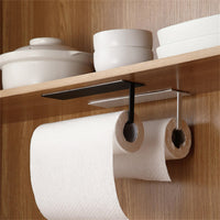 Cookingstuff Iron Kitchen Paper Cabinet Hanging Rack Roll Shelf Hole Free Wall Mounted