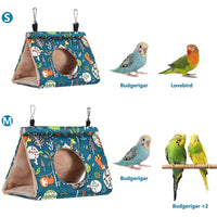 Pawfriends Bird Sleep Cotton Nest Cage Hut Pet Hammock Hang Cave Bed Parrot Warm Tent M AU
