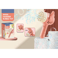 Bubblerainbow 23-Hole Angel Bubble Hammer Gatling Bubble Machine Children's Electric Toy