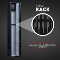 4 Rifle Gun Safe Iron Heavy Duty Firearm Security Digital Lockbox Premium CAT A+B