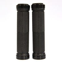 Bike Handlebar Grips MTB Mountain BMX Bike Bicycle Soft BLACK Fixed Double Lock Screw Tight Grips - Easy Fit - Rockbros