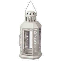 Grey Metal Miners Lantern Summer Wedding Home Party Room Balconey Deck Decoration 21cm Tealight Candle