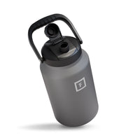 Iron Flask Bottle with Spout Lid, Graphite, 128oz/3800ml
