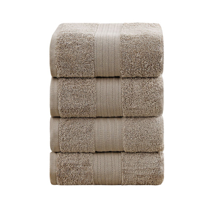 Linenland 4 Piece Cotton Bath Towels Set - Sandstone