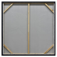 100X100cm Emerald Oasis: Leaves of Serenity Champagne Framed Hand Painted Canvas Wall Art
