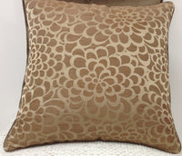 Pack of 4 Flower Beige Petal Design Square Cushion Covers