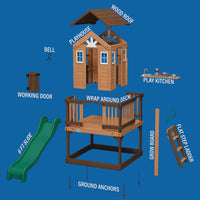 Discovery Echo Heights Cubby House with Slide