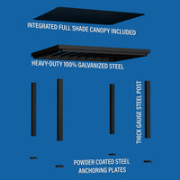 Discovery Trenton Steel Pergola 3m x 3.6m x 2.3m (12ft x 10ft)