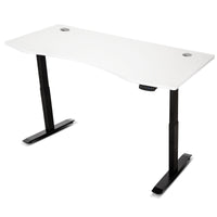 Fitness ErgoDesk Automatic Standing Desk 1500mm (White) + Cable Management Tray