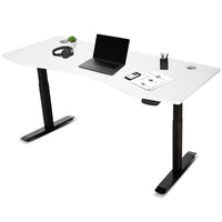 Fitness ErgoDesk AUTO Series Automatic Standing Desk 180cm in White & Black