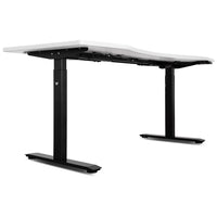 Fitness V-FOLD Treadmill with ErgoDesk Automatic Standing Desk 1500mm in White/Black