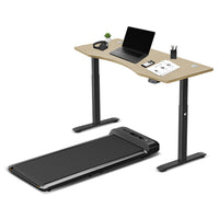 Fitness Walkingpad M2 Treadmill with Dual Motor Automatic Standing Desk 150cm in Oak/Black