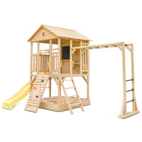 Kids Kingston Cubby House with 2.2m Yellow Slide