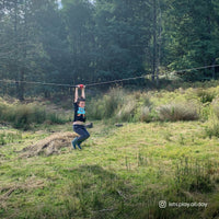 Kids Woomera Flying Fox + Red Monkey Swing
