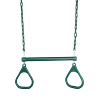 Kids Pallas Play Tower with Metal Swing Set in Green Slide