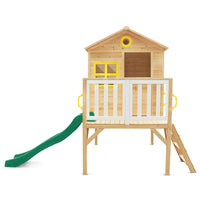 Kids Archie Cubby House with Green Slide
