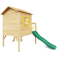 Kids Archie Cubby House with Green Slide
