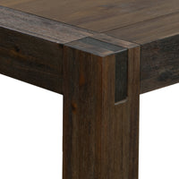 Dining Table 180cm Medium Size with Solid Acacia Wooden Base in Chocolate Colour